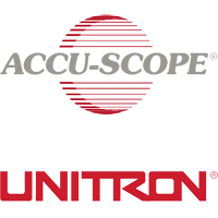 Accuscope logo and Unitron logo